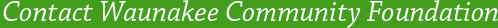 Contact Waunakee Community Foundation